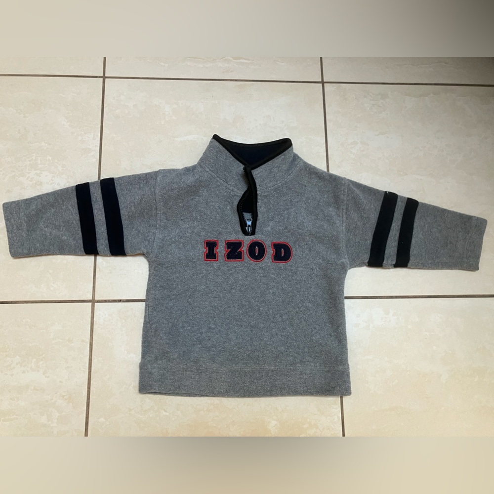 Izod Cozy Boys Size 2T Gray Kids Polyester Sweatshirt